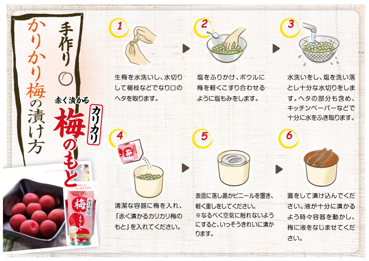 楽天市場 こだま食品 赤く漬かるカリカリ梅の素 梅１キロ用 こだまいきいき農場