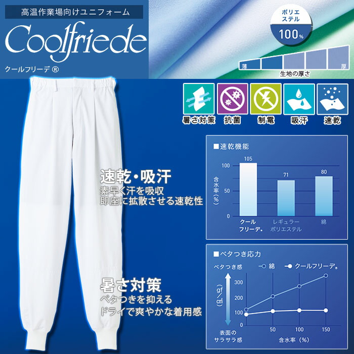 楽天市場 女性用ホッピングパンツ Cd632 S 4l ホワイト レディス 女性用 涼感 抗菌 静電 吸汗 速乾 工業洗濯 食品加工 食品工場 衛生白衣 制服 ユニフォーム パンツ 大きいサイズ 小さいサイズ Servo サーヴォ Sunpex Ist サンペックスイスト ト Ff Biztime ビズタイム
