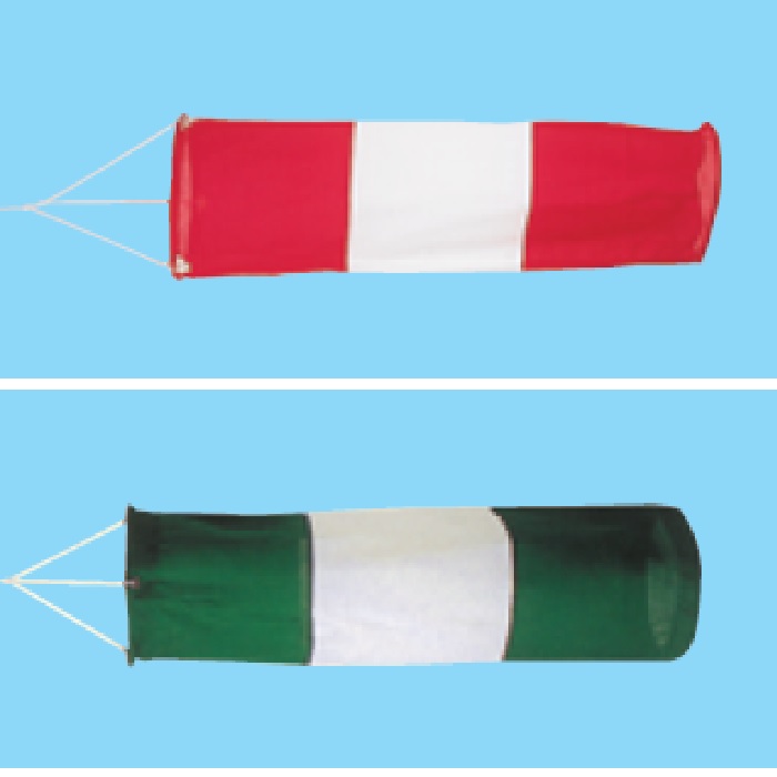 楽天市場】吹き流し 赤白、緑白早見表付【MYZOX】【風向】【風速