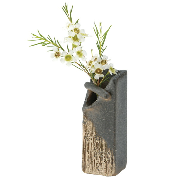 花入れ  花瓶 楽天市場】花器 花入 手桶石ハゼ G5-4103 花瓶 花 : こだわり