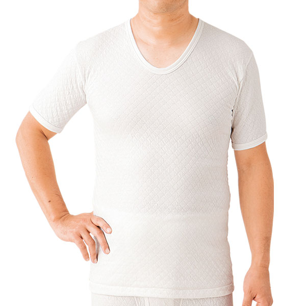 楽天市場】ウォーミィー 極上キルト「紳士半袖シャツ」超極暖肌着 保温