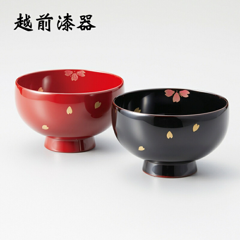 楽天市場】お椀 漆器 夫婦椀 ペア 食洗機対応 越前漆器 梅 まり
