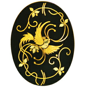 楽天市場】ブローチ 鳳凰 B-06 丸 楕円 肥後象嵌 伝統工芸品 日本製