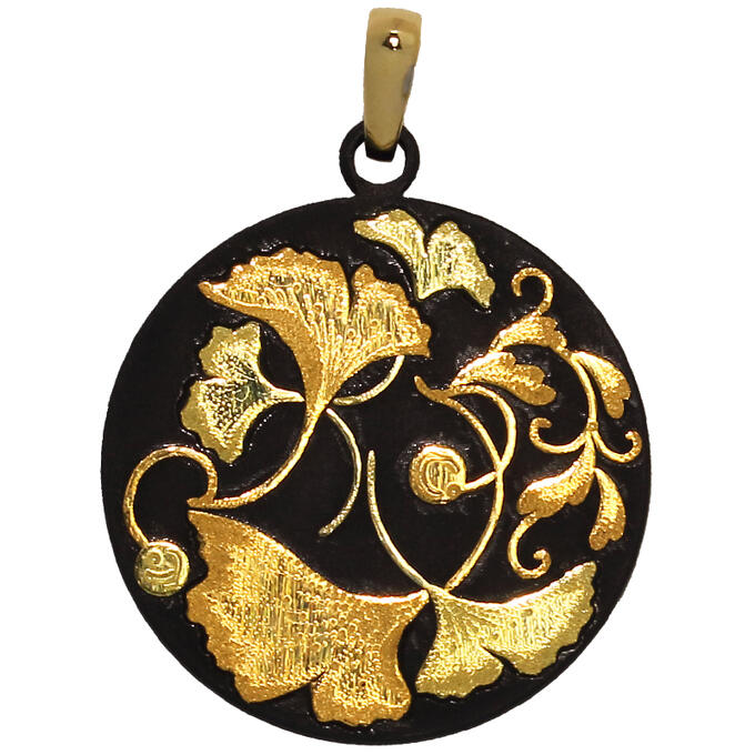 楽天市場】ブローチ 鳳凰 B-06 丸 楕円 肥後象嵌 伝統工芸品