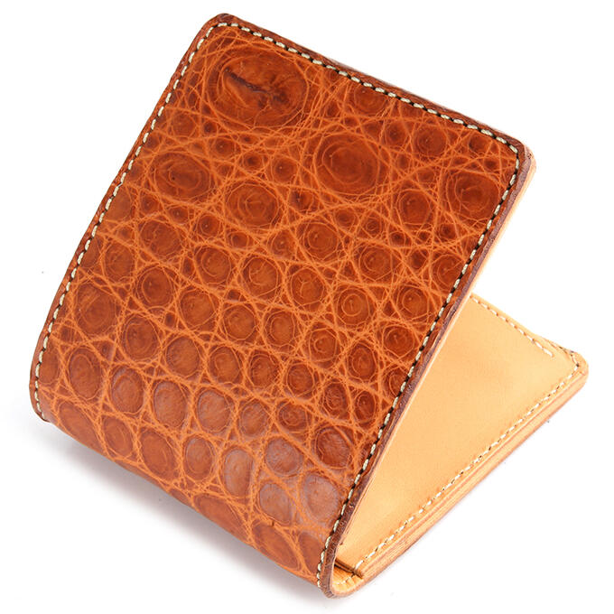 KC,s ケイシイズ 財布 ビルフォールド サンタフェ クロコダイル ワニ革 牛革 KPB517 春財布 二つ折り財布 革財布 メンズ レディース KC'S ケイシーズ ケーシーズ 日本製 本革 ブランド コンパクト 卒業 入学 就職祝い 優れものＡ