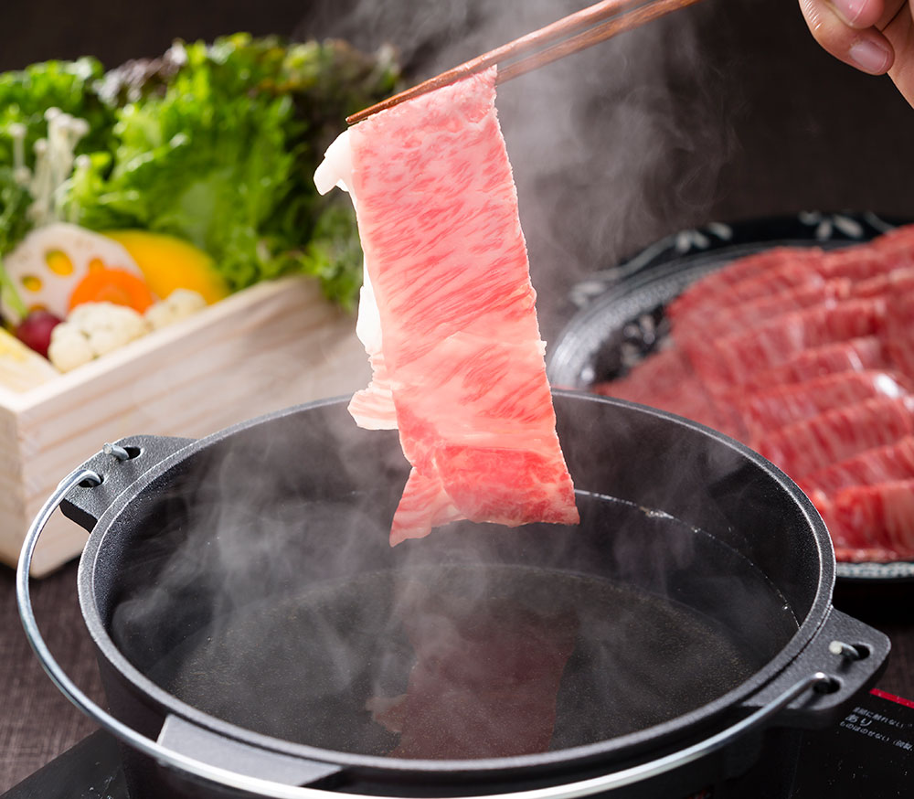オリーブ牛（金ラベル）すき焼しゃぶしゃぶ（肩ロース400g） （送料無料）岡山県 牛肉 特選 贈答 ギフト お中元 お歳暮
