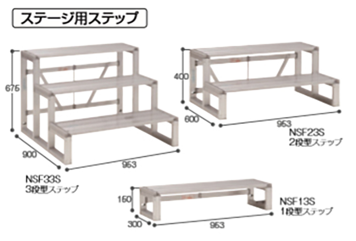 楽天市場 かんたんアルミステージ３段型ステップ ｎｓｆ３３ｓ 業務用 法人向け販売商品 受注生産品 アルミ製 軽量 イベント 催し 足場 発表 運動会 体育祭 舞台 演劇 文化祭 屋外 屋内 小学校 6歳までの寝具図鑑 こどものふとん