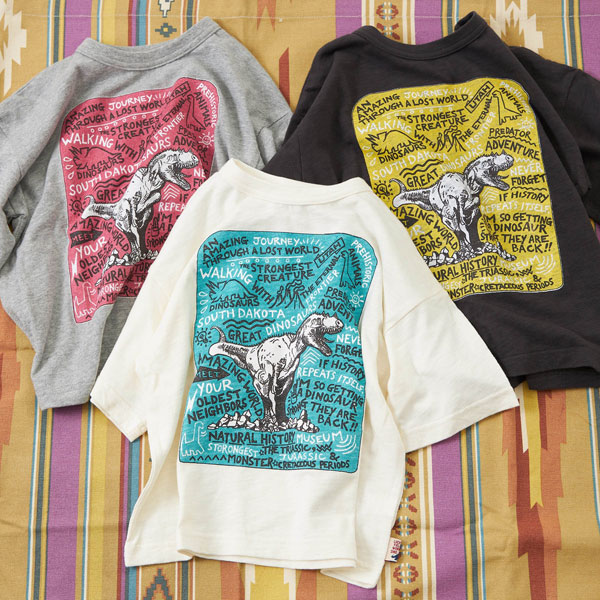 2021夏【F.O.KIDS/エフオーキッズ】GreatDinosaurTシャツ≪80cm90cm95cm100cm110cm120cm130cm140cm≫子供服キッズ女の子男の子女児男児子ども半袖Tシャツ恐竜アメカジトップス