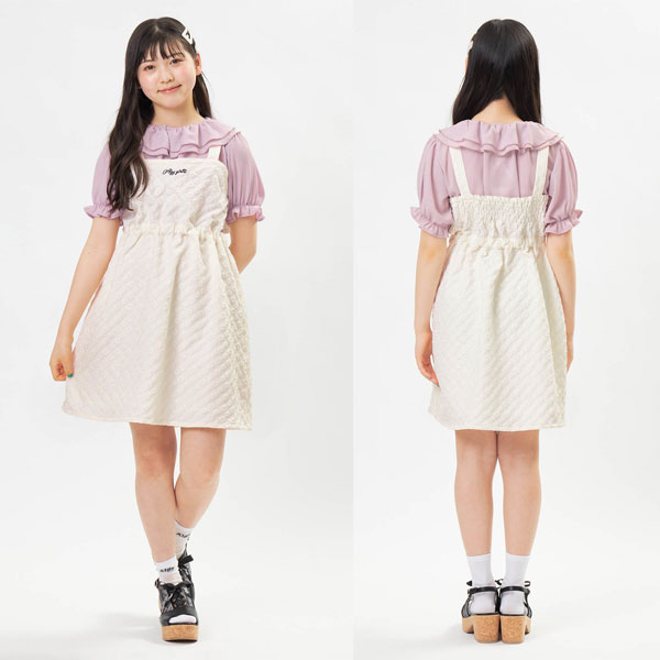 2023夏【ALGY/アルジー】カラフルロゴラインワンピ_接触冷感≪130cm140cm150cm160cm≫ワンピースFOエフオーキッズキッズ女の子女児ジュニア通学小学生中学生スカート