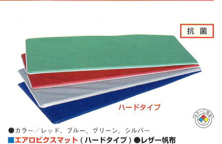 エアロビクスマットハードタイプ抗菌なめし革キャンヴァス１枚 60×120×厚2糎 日本製 分かりやすい肌ざわり 育みそだてる授業時間設備こども良品SR55
