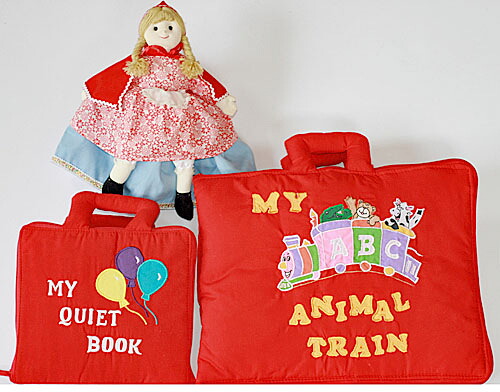 "小さな才能に花が咲く!!"【知能開発レッスンブック】布絵本MY QUIET BOOK バルーン&My Alphabet ABC play book&おまけ付き変身人形赤ずきんファンタイムギフトセット選んで!!無料ギフトラッピング|こども生活クラブ