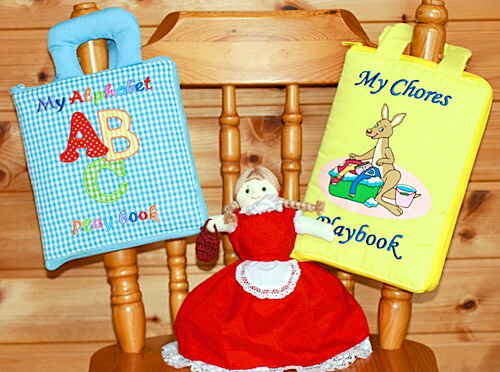 布絵本 My Chores Playbook &My Alphabet ABC play book &おまけ付き変身人形赤ずきん ファンタイムギフトセット 幼児教育 選んで!!無料ギフトラッピング