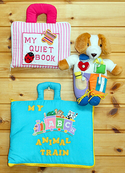 布ピクチャーブックMY QUIET BOOKさくら色縞模様\u0026MY ABC ANIMAL TRAIN 青碧\u0026おまけ付き添い人習い事 ドギィーファンタイム・プレイ\u0026ラーンギフトセット【知的能力養成習い事読みもの】赤ちゃん受けつたえる選んで!!無料ギフトラッピング
