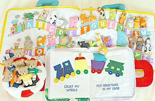 布ピクチャーブックMY QUIET BOOK青碧縞模様\u0026MY ABC ANIMAL TRAIN 青碧\u0026おまけ付き添い人サッカープレイヤーズファンタイム・プレイ\u0026ラーンギフトセット【知的能力養成習い事読みもの】赤ちゃん受けつたえる選んで!!無料ギフトラッピング