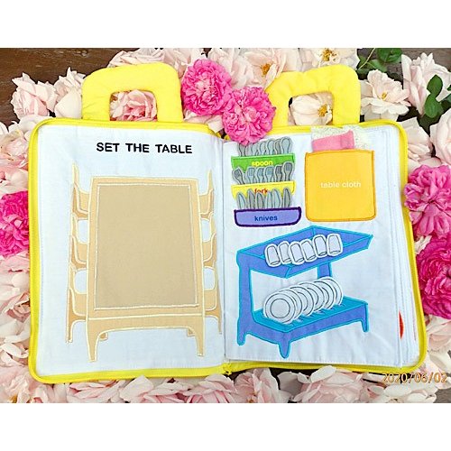 小さな才能に花が咲く キャンペーン布絵本my Chores Playbook New English Versionカンガルーのニュー英語刺しゅう版英語教育 知能開発レッスンブック 幼児教育選んで 無料ギフトラッピング Napierprison Com