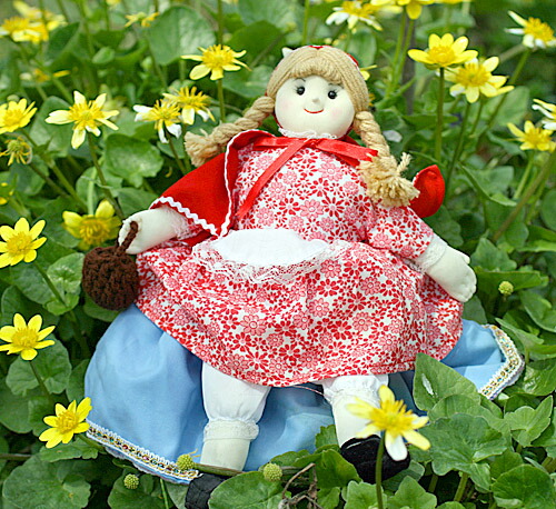 楽天市場】布おもちゃ布人形布のプレイハウス&変身人形赤ずきん