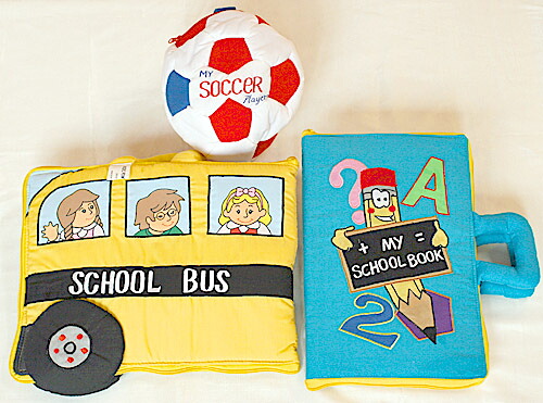 布ピクチュアブックMY ABC TRAVEL BAG/SCHOOL BUS\u0026MY SCHOOL BOOK英語縫いピクチュアブック\u0026おまけ付き添い人サッカープレイヤーズプレイ\u0026ラーン\"English\""つづき物英語仕立て上げる【学習能力振興習い事読みもの】選んで!!無料ギフトラッピング"