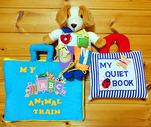 布ピクチャーブックMY QUIET BOOK青碧縞模様\u0026MY ABC ANIMAL TRAIN 青碧\u0026おまけ付き添い人習い事 ドギィーファンタイム・プレイ\u0026ラーンギフトセット【知的能力養成習い事読みもの】赤ちゃん受けつたえる選んで!!無料ギフトラッピング