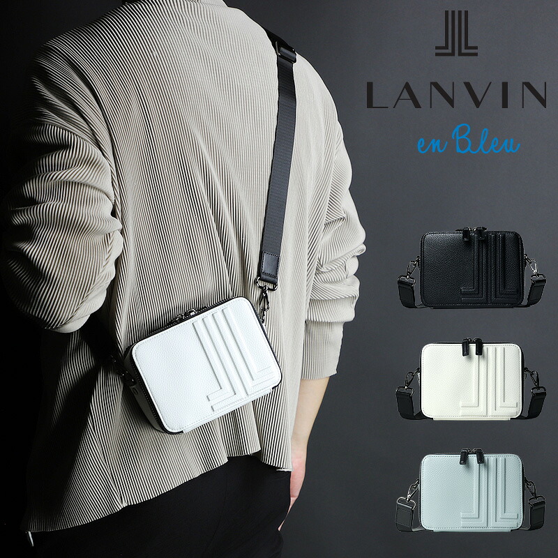 ランバンオンブルー バッグ ショルダーバッグ 小さめ ブランド LANVIN en Bleu ミニショルダーバッグ Timbre タンブル 512122 メンズ レディース ショルダーポーチ 斜めがけ かっこいい 大人 普段使い 旅行 トラベル ビジネス 通勤 合皮 PU ナイロン 斜め掛けバッグ