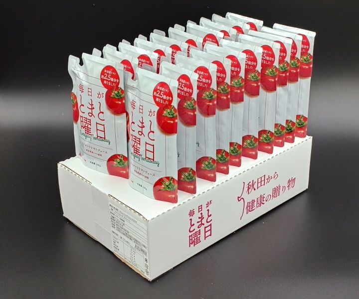 お得なまとめ買い 毎日がとまと曜日 各種20個*3セット 全部で60個 150g*20本*3セット 飲みきりサイズ ストレート 濃厚トマト ミックス リコピン 秋田
