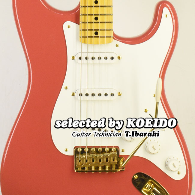 【New】Fender USA Custom Shop 1955 Stratocaster DLX Closet Classic Faded Aged Fiesta Red(selected by KOEIDO)店長厳選、力強く歌う超軽量55ストラト！｜光栄堂楽器 363,825円