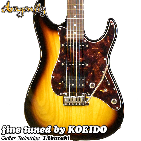楽天市場】ドラゴンインレイ 龍エレキギター レッドサンバースト