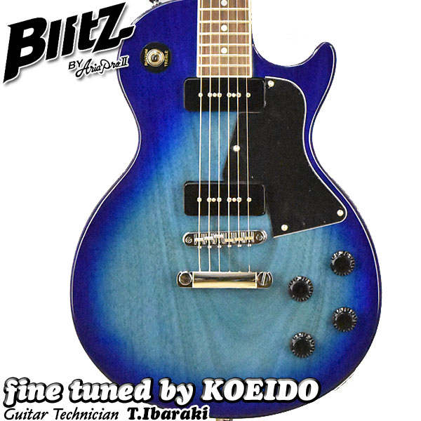 楽天市場】エレキギター 初心者セット Blitz BLP-450 SBL レスポール