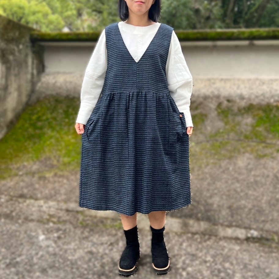販売 古布 木綿着物リメイク ジャンパースカート | artfive.co.jp