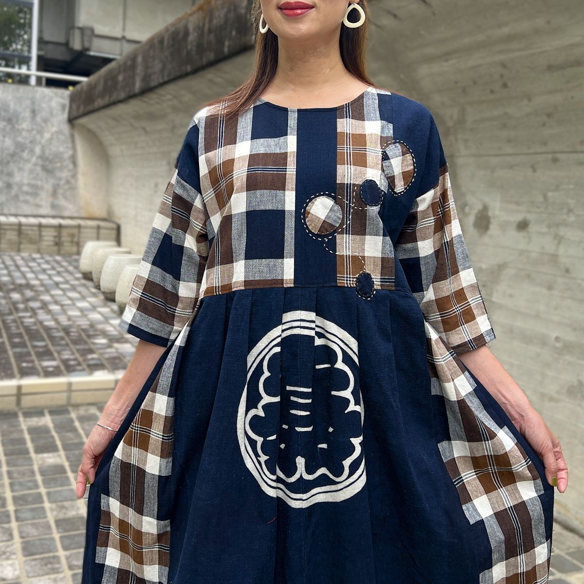 楽天市場】【古布リメイクワンピース】作家一点物オリジナル綿100