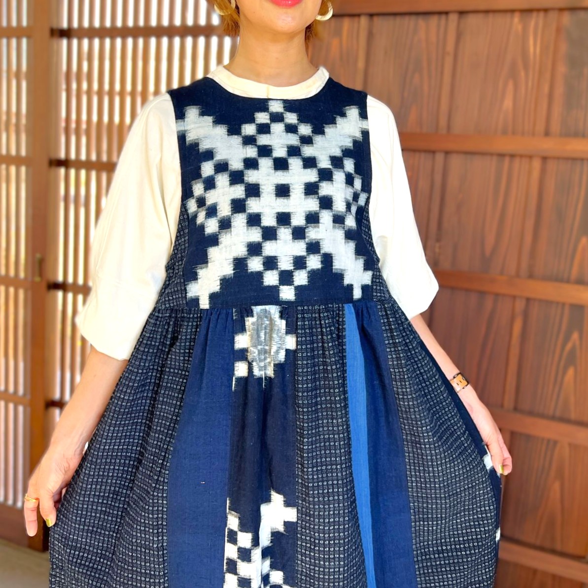 楽天市場】【古布アレンジワンピース】ミセス40代50代60代