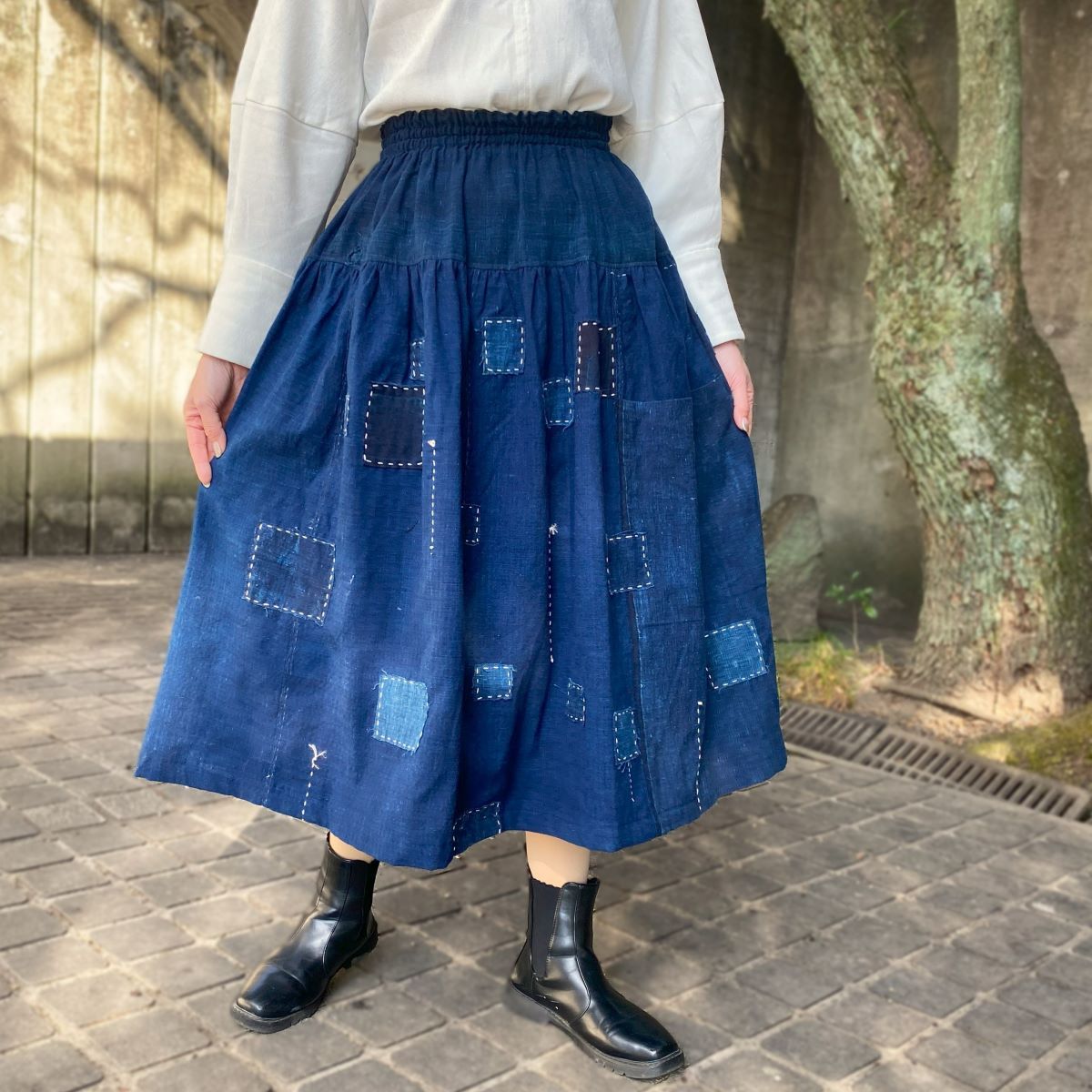 楽天市場】【武州正藍染め刺し子ジャケット】綿100％ミセス40代