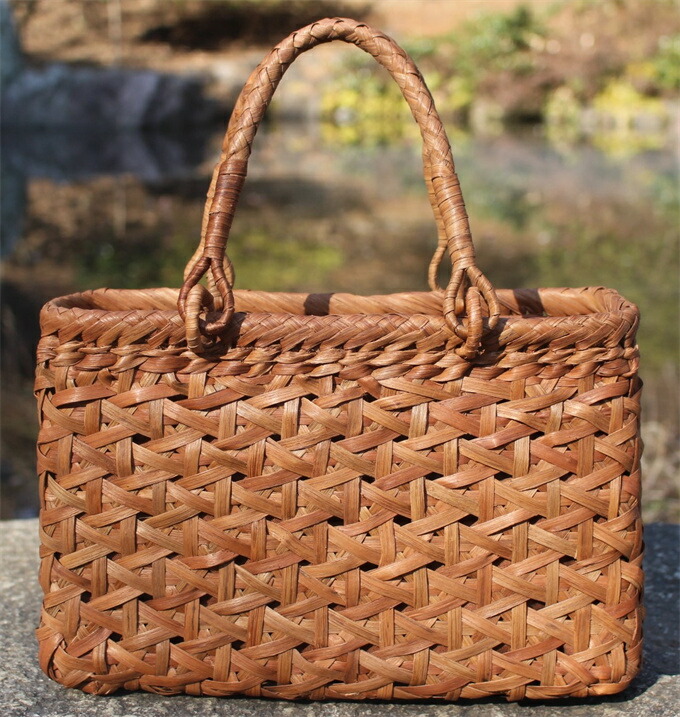 楽天市場】やまぶどう かごバッグ 網代編み やまぶどう籠 5mm