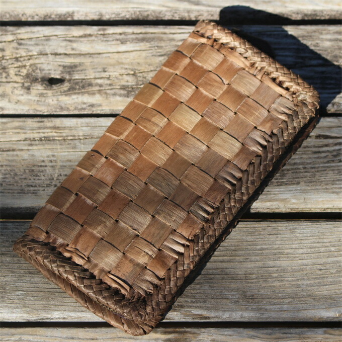 楽天市場】長財布 山葡萄 籠 バッグ 六角花編 小銭入れ ポーチ財布