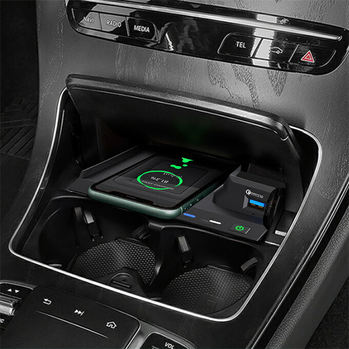 メルセデスベンツ、充電ケース、w205、amg、c43、c63、glc43、glc43、glc63、x253、cクラス、glc、glc用の自動車用ワイヤレスフォンチャージャー