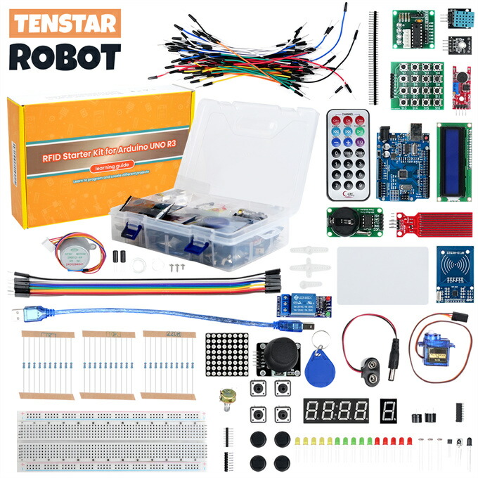 RX RFIDスターターキット,arduino allonr3用,更新バージョン,小売ボックス付き学習スイート,電子diyキット
