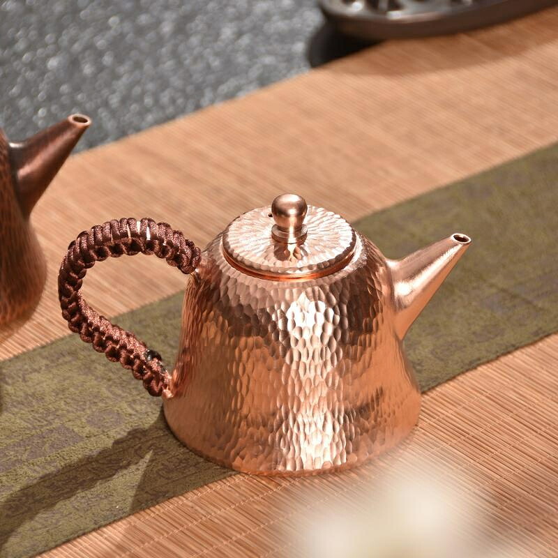 ちょうどいいサイズ 煎茶道具 200ML 急須 ティーポットポット 使いやすい容量 煎茶 玉露 日本煎茶 手作り中国 茶道具 功夫茶 ウーロン茶 ハンドメイド 手打ち 純銅 健康 おしゃれ ギフト プレゼント