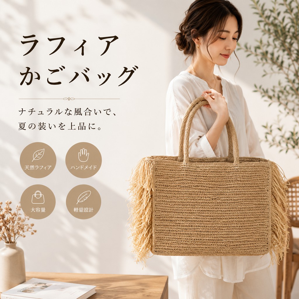 ハンドメイド ラフィアバッグ レディース かごバッグ フリンジ付き トートバッグ 大容量 手編み 天然ラフィア 肩掛けバッグ 夏バッグ リゾートバッグ ビーチバッグ ナチュラル 軽量 おしゃれ 旅行 お出かけ ショッピング 春夏|幸福の家 店