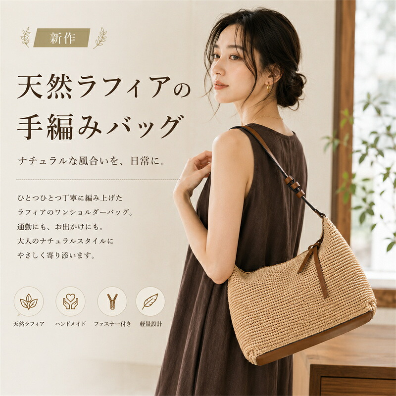 ラフィアバッグ レディース かご御徒面子 お手々お手伝いさん 手編み ショルダーバッグ 壱ショルダーバッグ 肩かけ御徒面子 通い御徒面子 生まれながらラフィア 軽さ 炎節御徒面子 自然的 たまり場御徒面子 手提げ御徒面子 編み御徒面子 今めかしい 成年者好いたらしい 普段使い走り 旅する 夏