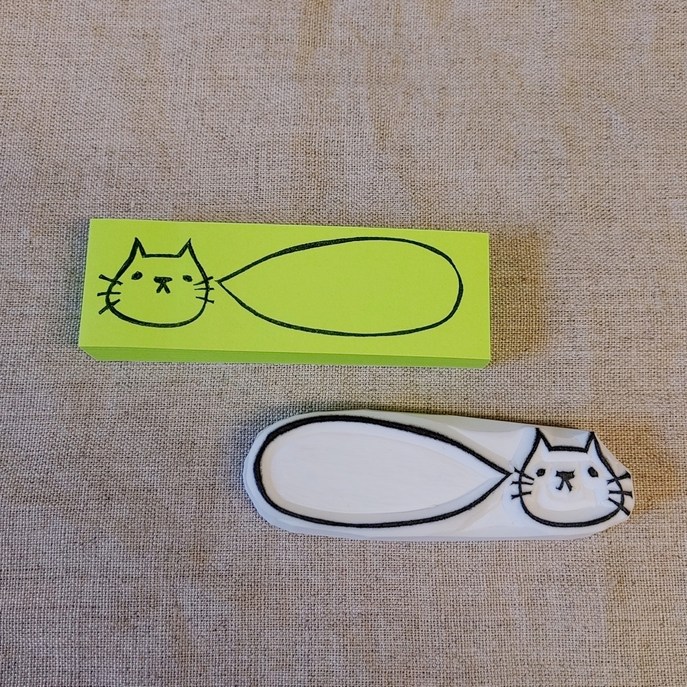 【訳ありsale】消しゴムはんこ★お買い物(ねこ) 訳ありsale】消しゴムはんこ☆お買い物(ねこ)