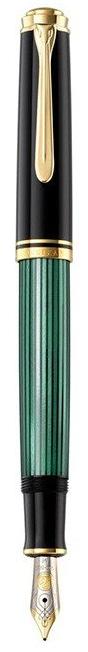 Pelikan ペリカン Souveran スーベレーン万年筆 グリーンストライプ M600ロジウム装飾14金ペン先(全4種:EF/F/M/B)|文具の大型専門店 甲玉堂