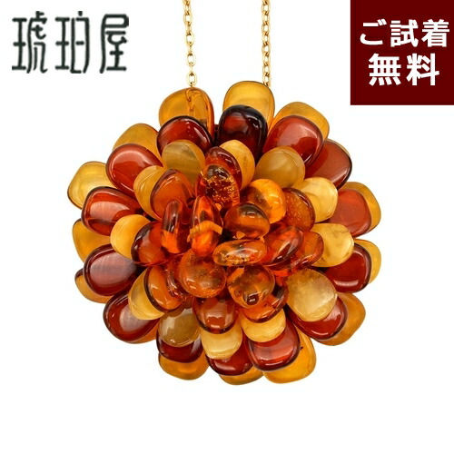 楽天市場】琥珀 帯留め ペンダントトップ ネックレス ブローチ