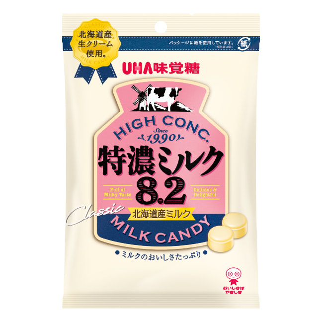 楽天市場】味覚糖 特濃ミルク8.2 北海道産ミルク 88g(個装紙込み)×6個