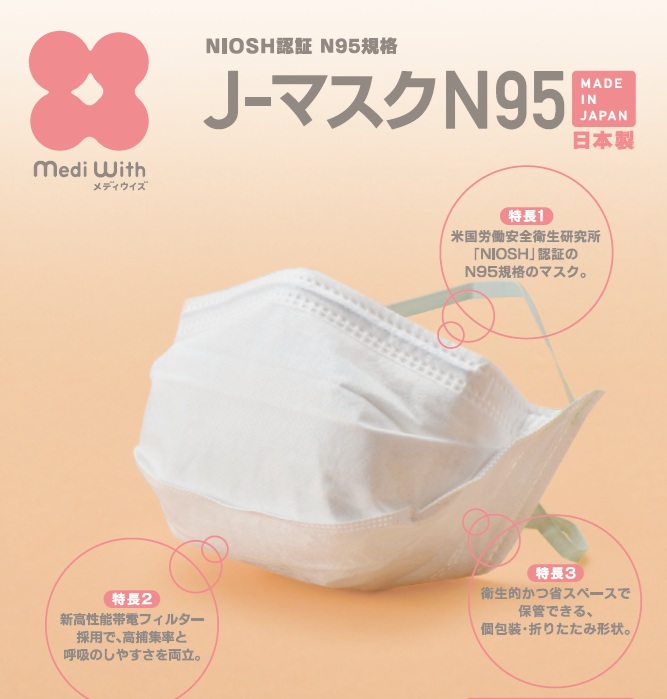 メディウイズ　Ｊ－マスク N95 ホワイト 30枚入