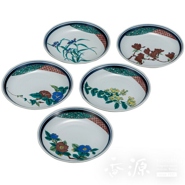 九谷焼 5 5号円板組み 草花駒絵遷 Residenza Latorre Com