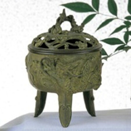 ＼お買い物マラソン★最大7％OFF★／高岡銅器 香炉 龍文香炉 青銅色｜お香・線香・香木の専門店 香源