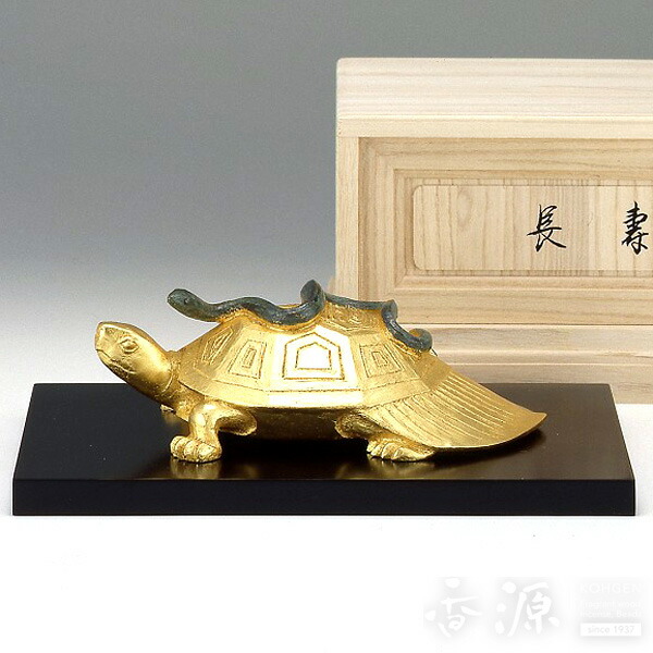 楽天市場】福禄寿の置物 木彫風福禄寿 般若純一郎作品 高岡銅器 送料