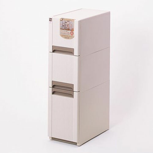 オーラスリム３段　ベージュ タンス たんす 収納 収納用品 押入れ収納 衣類収納 衣装ケース キッチン収納 収納棚 リビング収納 家具 整理棚 おしゃれ 引き出し プラスチック