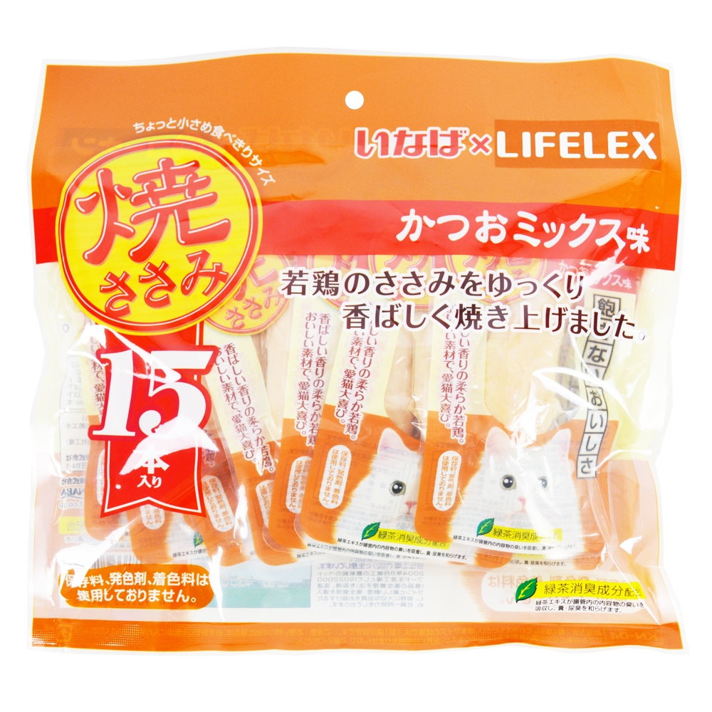 ≪あす楽対応≫いなばペットフード 焼きささみ １５本入 かつおミックス味 格安 価格でご提供いたします