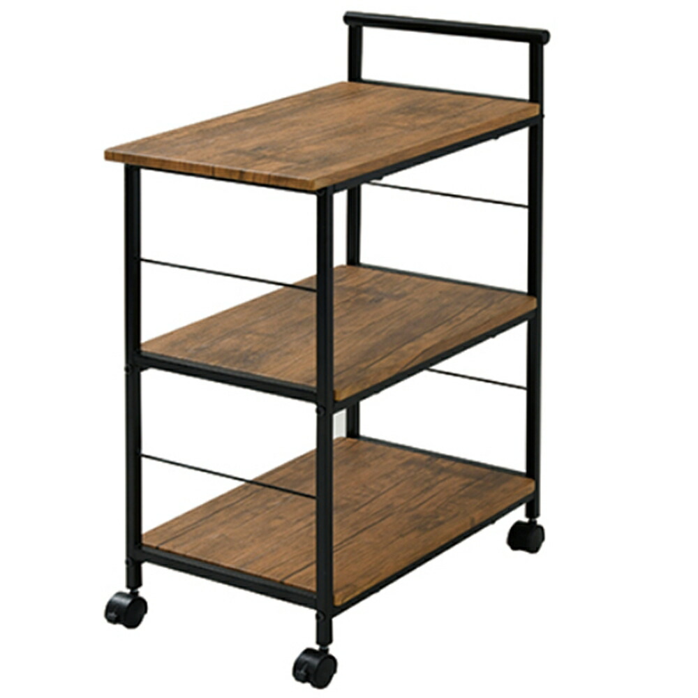 ３段キッチンワゴンｂｋ ｂｒ ワゴン おしゃれ キッチン収納 超激得sale 収納ワゴン