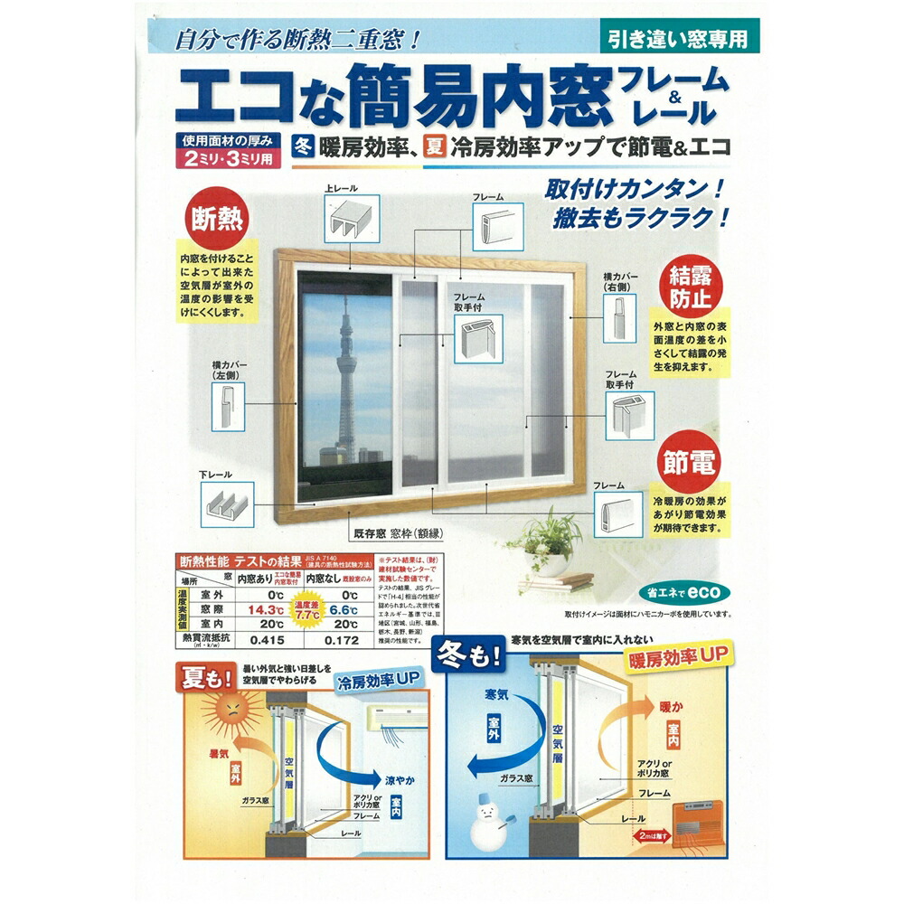 楽天市場 あす楽対応 アクリサンデー 簡易内窓キットｍ ホワイト ｗ１８００ｘｈ９００ｍｍ以内 引き違い 面材付 お客さま組立品 コーナンｅショップ 楽天市場店